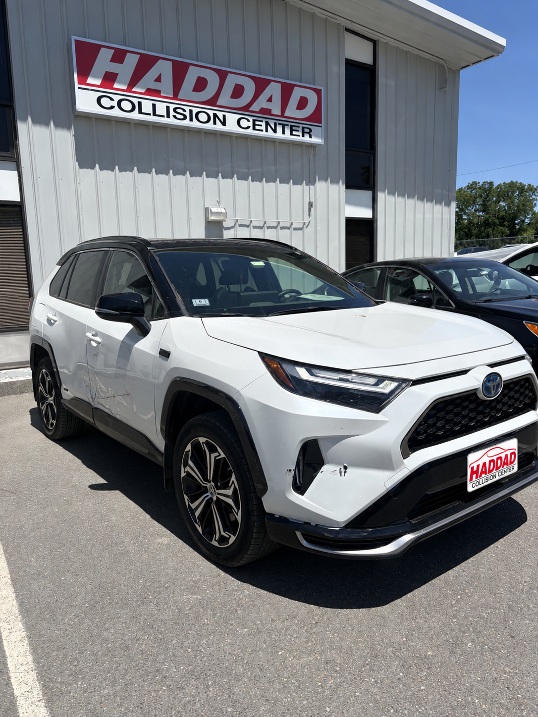 White Toyota RAV4 before collision repair